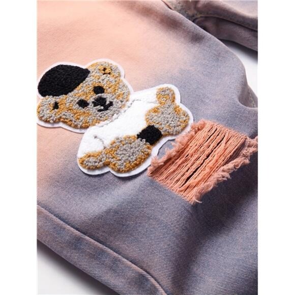 NWT Men's American Flag Patch Distressed Paint Splatter Jeans - Picture 3 of 6